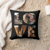 Moderne LOVE-fotocollage-uitknip Valentijnsdag Kussen (Deken)