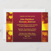 Moderne Love Hearts huwelijksuitnodigingen Kaart (Achterkant)