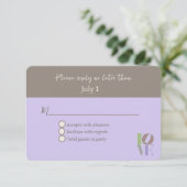Moderne LOVE Huwelijks RSVP Kaart (Staand voorkant)