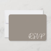 Moderne LOVE Huwelijks RSVP Kaart (Achterkant)