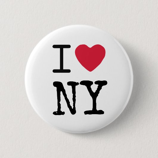 Moderne Love New York Custom Name Ronde Button 5,7 Cm (Voorkant)