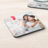 Moderne "LOVE" overlay-foto Bier Onderzetter (Linkerzijde)
