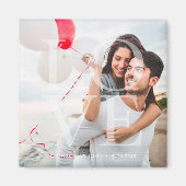 Moderne "LOVE" overlay-foto Magneet (Voorkant)