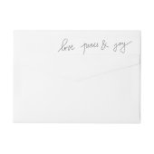 Moderne Love Peace and Joy Holiday Script (Achterkant)