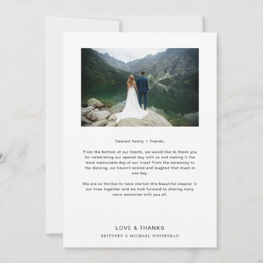 Moderne Love Photo Collage Black Bedankkaart (Achterkant)