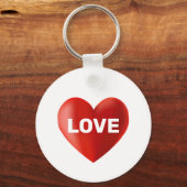 Moderne LOVE-tekst en -hart Sleutelhanger (Voorkant)