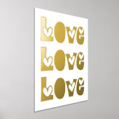 Moderne LOVE typografie met rood hartje wit goud Folie Afdrukken (Laagn)