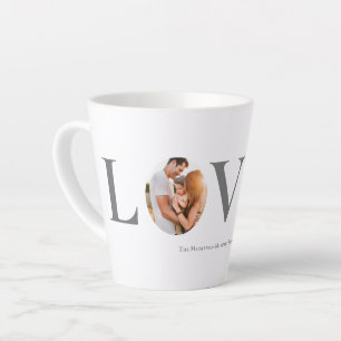 Moderne Love Waterverf Hearts Valentijnsdag Foto Latte Mok