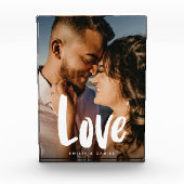 Moderne Love Wedding Simple Calligraphy Family Fotoblokken (Voorkant)