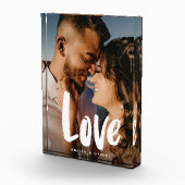 Moderne Love Wedding Simple Calligraphy Family Fotoblokken (Rechts)