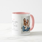 Moderne "Love you Mama" 2-Foto Mok (Voorkant rechts)