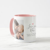 Moderne "Love you Nan" 2-foto Mok (Voorkant links)