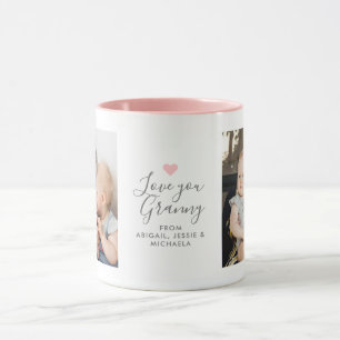 Moderne "Love you Oma" 2-foto Mok