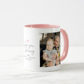 Moderne "Love you Oma" 2-foto Mok (Voorkant rechts)