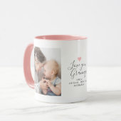 Moderne "Love you Oma" 2-foto Mok (Voorkant links)