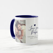 Moderne "Love you Papa" 2-foto Mok (Voorkant links)