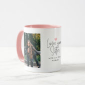 Moderne "Love You Sister" 2-foto Mok (Voorkant links)