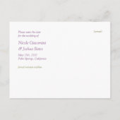 Moderne Lovebirds, Save the Date briefkaart (Achterkant)