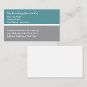 Moderne low-key loodgietersservice visitekaartje (Voorkant / Achterkant)