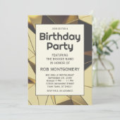 Moderne Low-Poly Geometrische Party Uitnodiging (Staand voorkant)