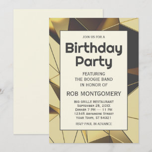 Moderne Low-Poly Geometrische Party Uitnodiging