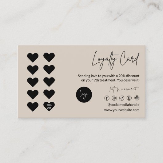 Moderne loyaliteit Kaart Sjabloon, Klantenkaartje (Voorkant)