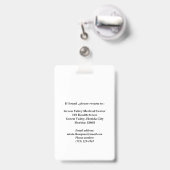 Moderne LPN Badge (Achterkant met uittrekbare clip)