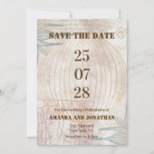 Moderne luchtballonbruiloft Save the Date Kaart (Voorkant)