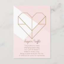 Moderne Luierloterijkaart – Abstract Hart Baby