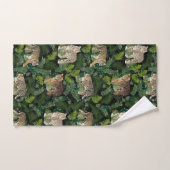 Moderne luiers Oerwoud Planten zwart ontwerp Bad Handdoek (Handdoek)