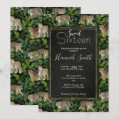 Moderne luiers Oerwoud Planten zwart ontwerp Kaart (Voorkant / Achterkant)