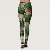 Moderne luiers Oerwoud Planten zwart ontwerp Leggings (Achterkant)
