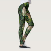 Moderne luiers Oerwoud Planten zwart ontwerp Leggings (Rechts)