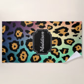 Moderne luipaard afdrukken strandlaken (Voorkant)