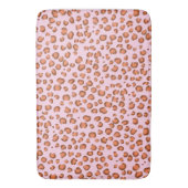 Moderne luipaard dierprintpatroon rode roze badmat (Voorkant Verticaal)
