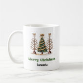 Moderne Luipaard Kerstbomen Persoonlijke Mok (Links)