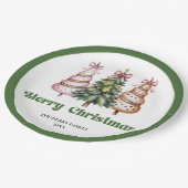 Moderne Luipaard Kerstboom Persoonlijke Papier  Papieren Bordje (Gekanteld)