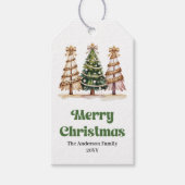 Moderne luipaard Kerstmis gepersonaliseerde naam c Cadeaulabel (Voorkant)