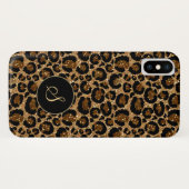 Moderne luipaard met glitters Case-Mate iPhone case (Achterkant (horizontaal))