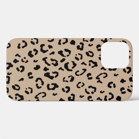 Moderne luipaard neutraal in cheetah print Case-Mate iPhone case (Achterkant (horizontaal))