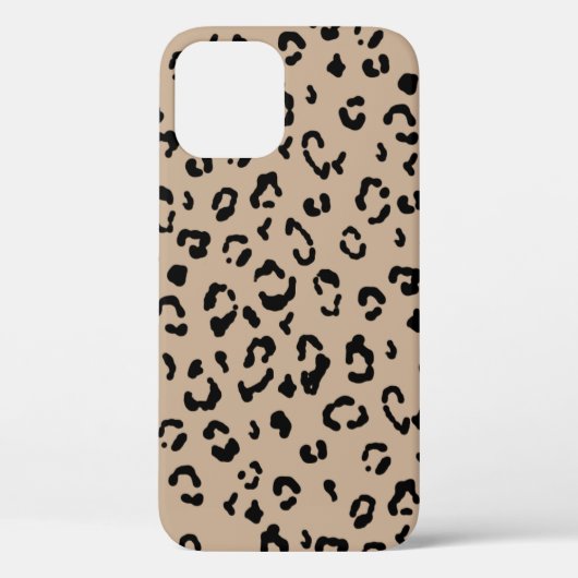 Moderne luipaard neutraal in cheetah print Case-Mate iPhone case (Achterkant)