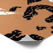 Moderne luipaard. Patroon. Achtergrond. Wilde natu Poster (Hoek)