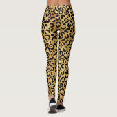 Moderne luipaard print gepersonaliseerd monogram leggings (Achterkant)