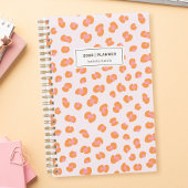 Moderne luipaard print roze Sinaasappel weekplanne Planner