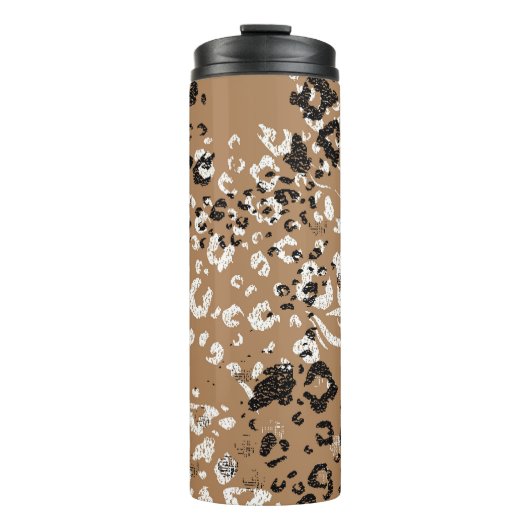 Moderne luipaard: wilde natuur. thermosbeker (Voorkant)