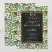 Moderne luipaarden Planten Oerwoud Kaart (Voorkant / Achterkant)