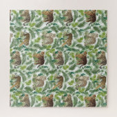 Moderne luipaarden Planten Oerwoud Legpuzzel (Horizontaal)