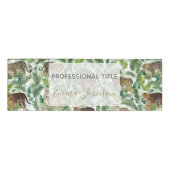 Moderne luipaarden Planten Oerwoud Naambadge (Voorkant)