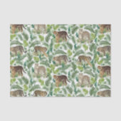 Moderne luipaarden Planten Oerwoud Tissuepapier (Voorkant)