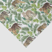 Moderne luipaarden Planten Oerwoud Tissuepapier (Detail)